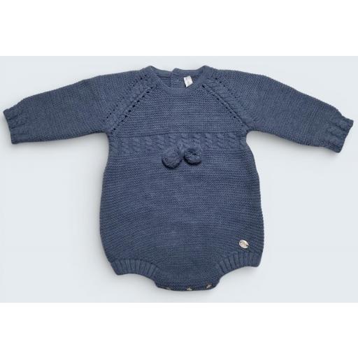 MARTIN ARANDA RANITA DE PUNTO COLOR AZUL AZAFATA CON POMPONES REF 001-10136