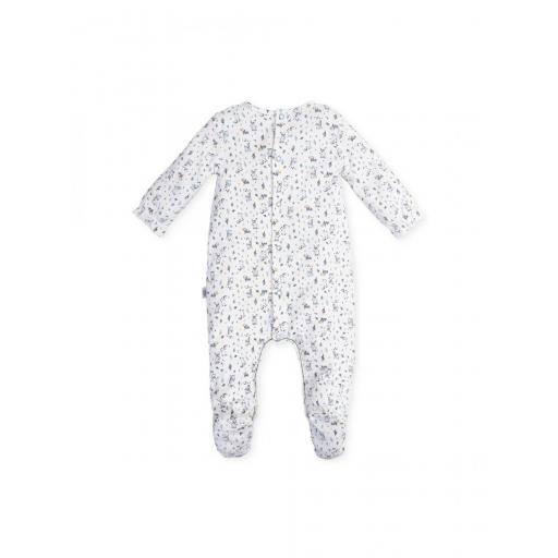 TUTTO PICCOLO Pelele de bebé niña con pie en color blanco con estampado de conejitos  [1]