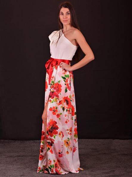 FALDA DE FIESTA ESTAMPADA.