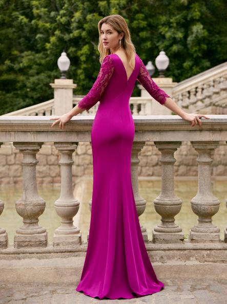 Vestido largo de madrina. Modelo Púrpura. [1]