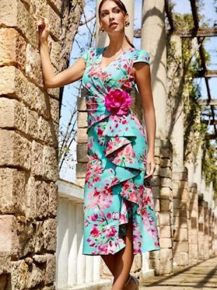 VESTIDO DE FIESTA MIDI.