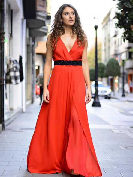 Vestido de fiesta rojo.Modelo Hebe. [0]