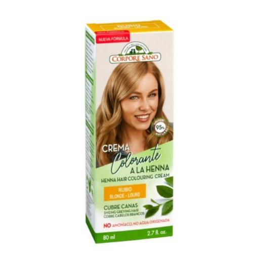 Crema Colorante a la Henna Rubio 80ml Corpore Sano