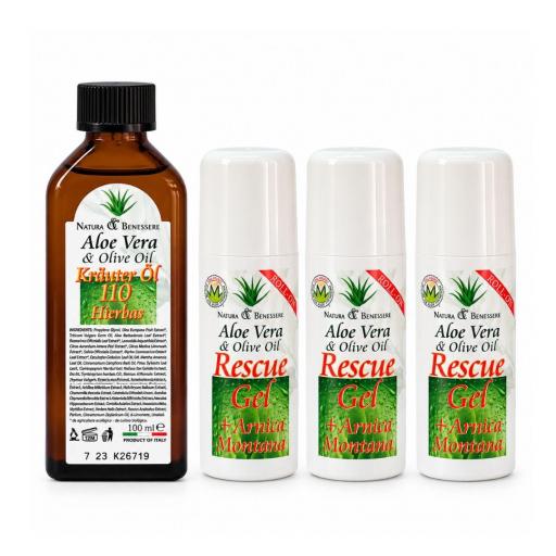 Pack Ahorro 3 Rescue Gel + 1 Kräuter Öl 110 [1]