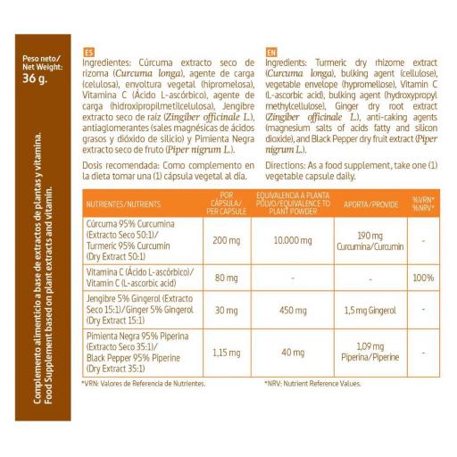 Curcuma (complex) 10.000 mg. 60 capsulas vegetales [2]