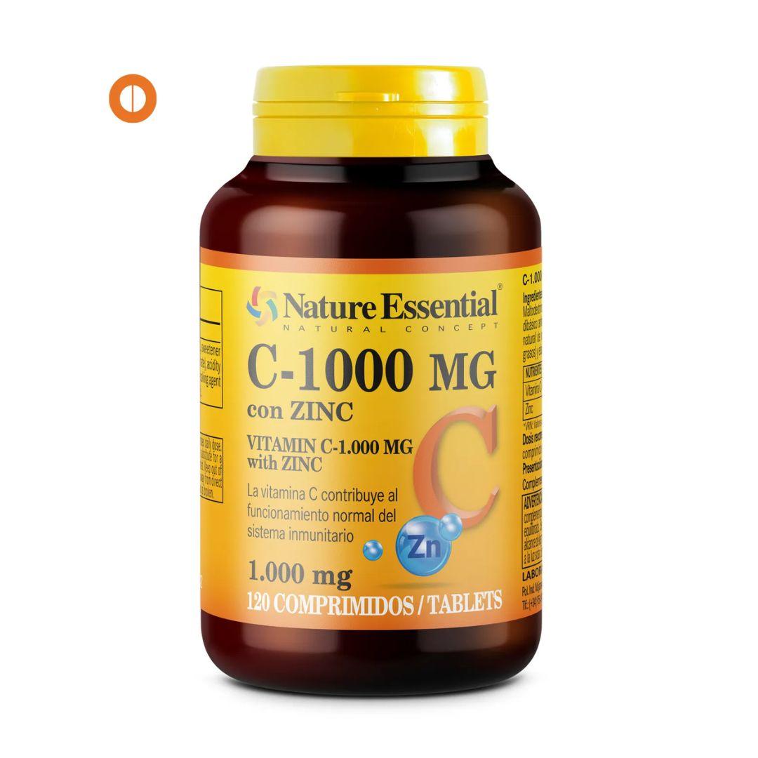 Vitamina C 1000 mg + zinc 10 mg. 120 comprimidos