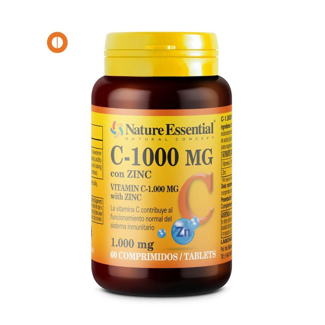 Vitamina C 1000 mg + zinc 10 mg. 60 comprimidos