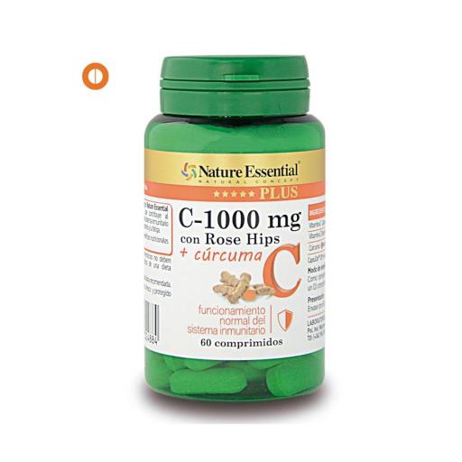 Vitamina C 1000 mg. (Rose hips) + cúrcuma 60 comprimidos [0]