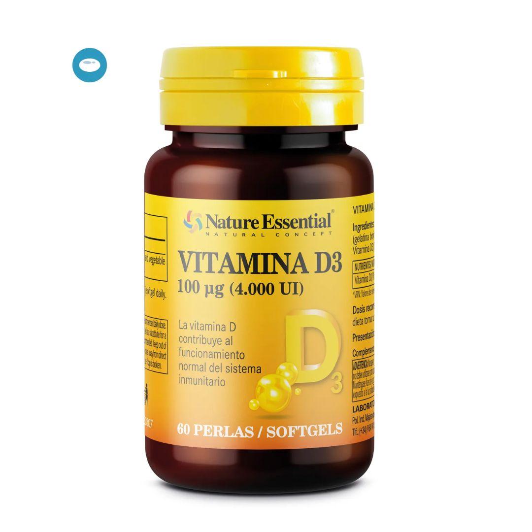 Vitamina D3 100 mcg. (4000 U.I) 60 perlas