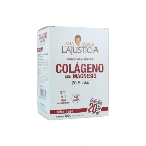  Colágeno con magnesio Sabor fresa (20 sticks)