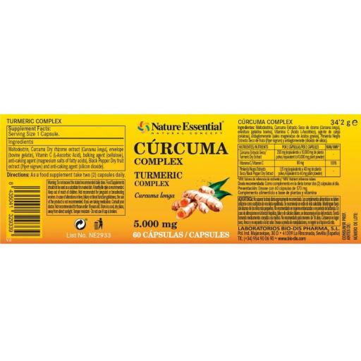 Curcuma 5.000 mg. (95%curcumina) + vit. C [1]