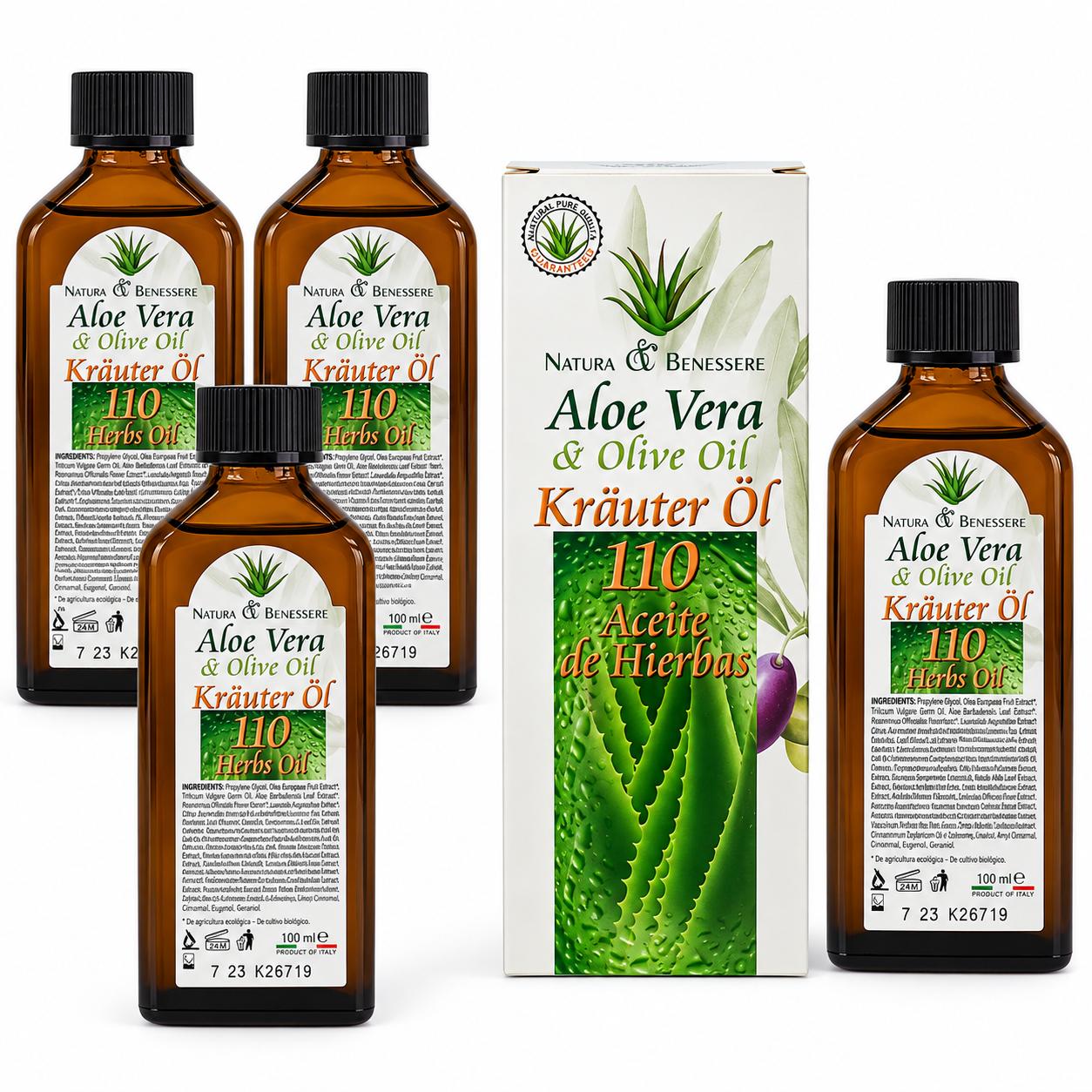 Kräuter Öl 110 Hierbas 3+1 de Regalo – Pack 4 Uds.