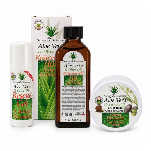 Pack Ahorro Rescue Gel + Kräuter Öl 110 + Crema Aloe Vera