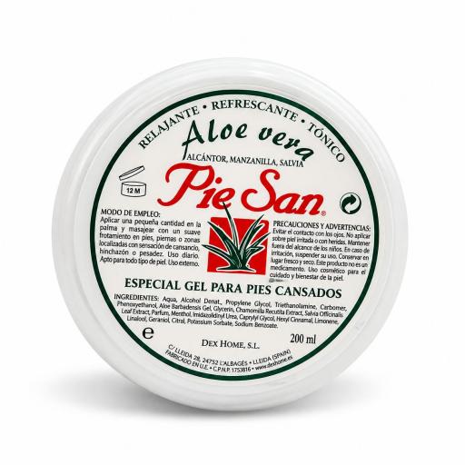 PieSan Gel Aloe Vera 200 ml para Pies y Piernas Cansadas