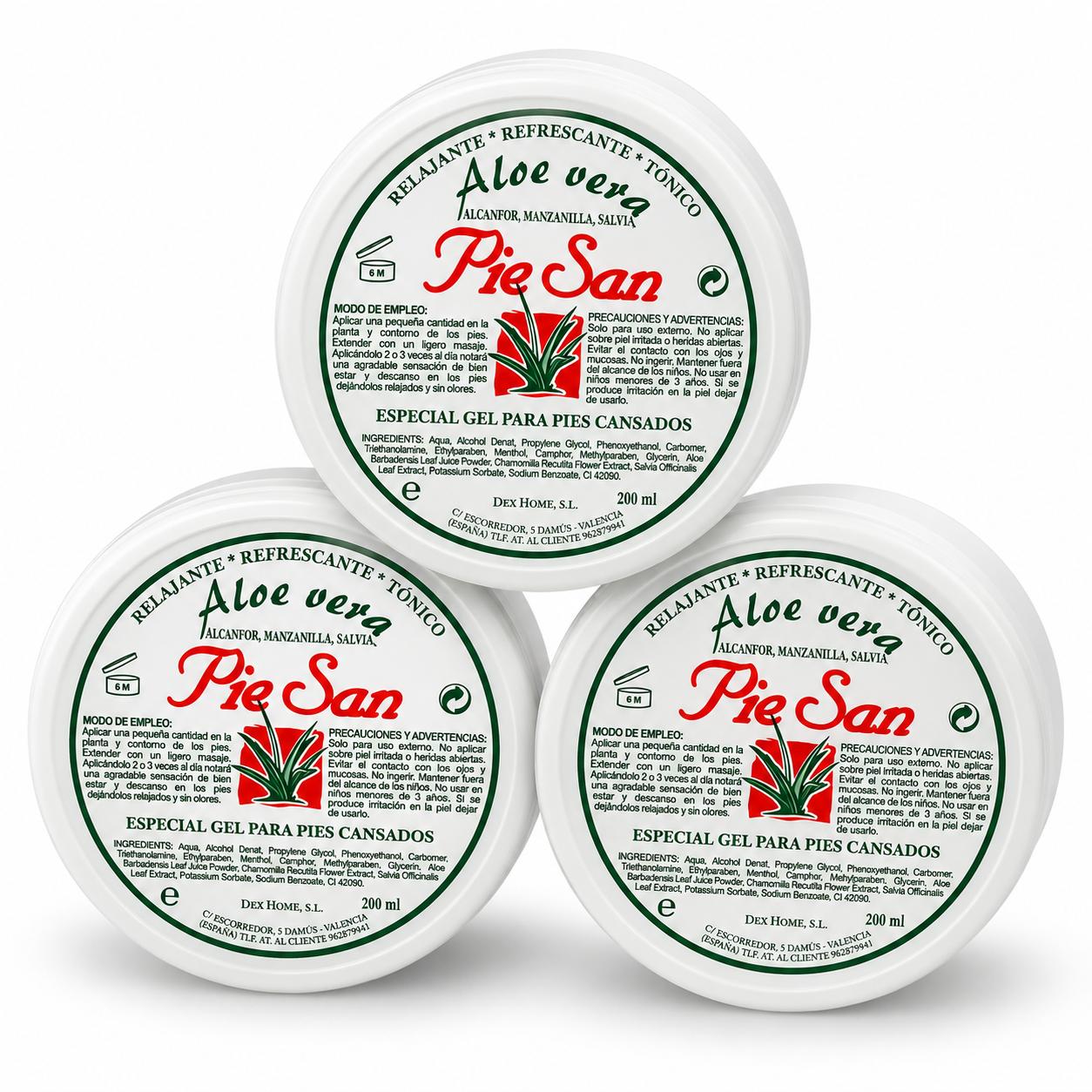 PieSan Gel Aloe Vera Pack 3 x 200 ml
