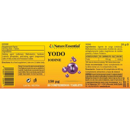 Yodo 150 mcg 50 comprimidos [1]