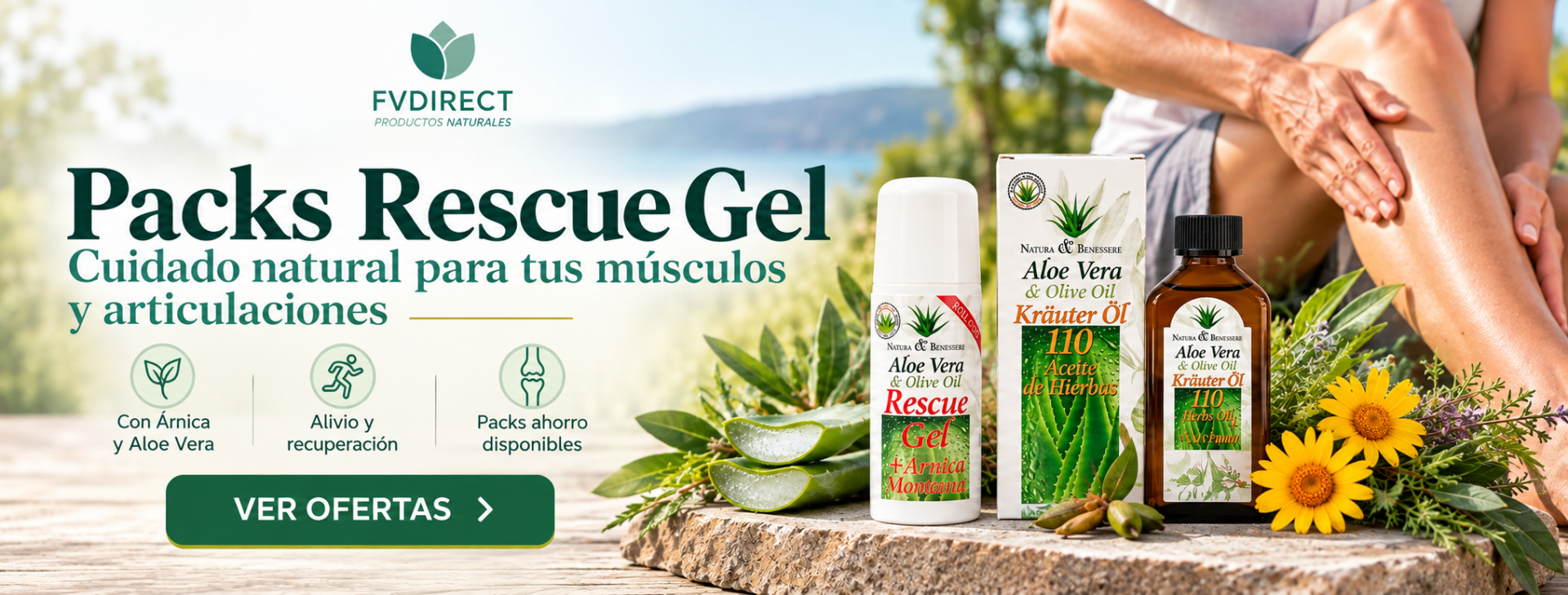 Packs Rescue Gel con Árnica y Aloe Vera | FvDirect