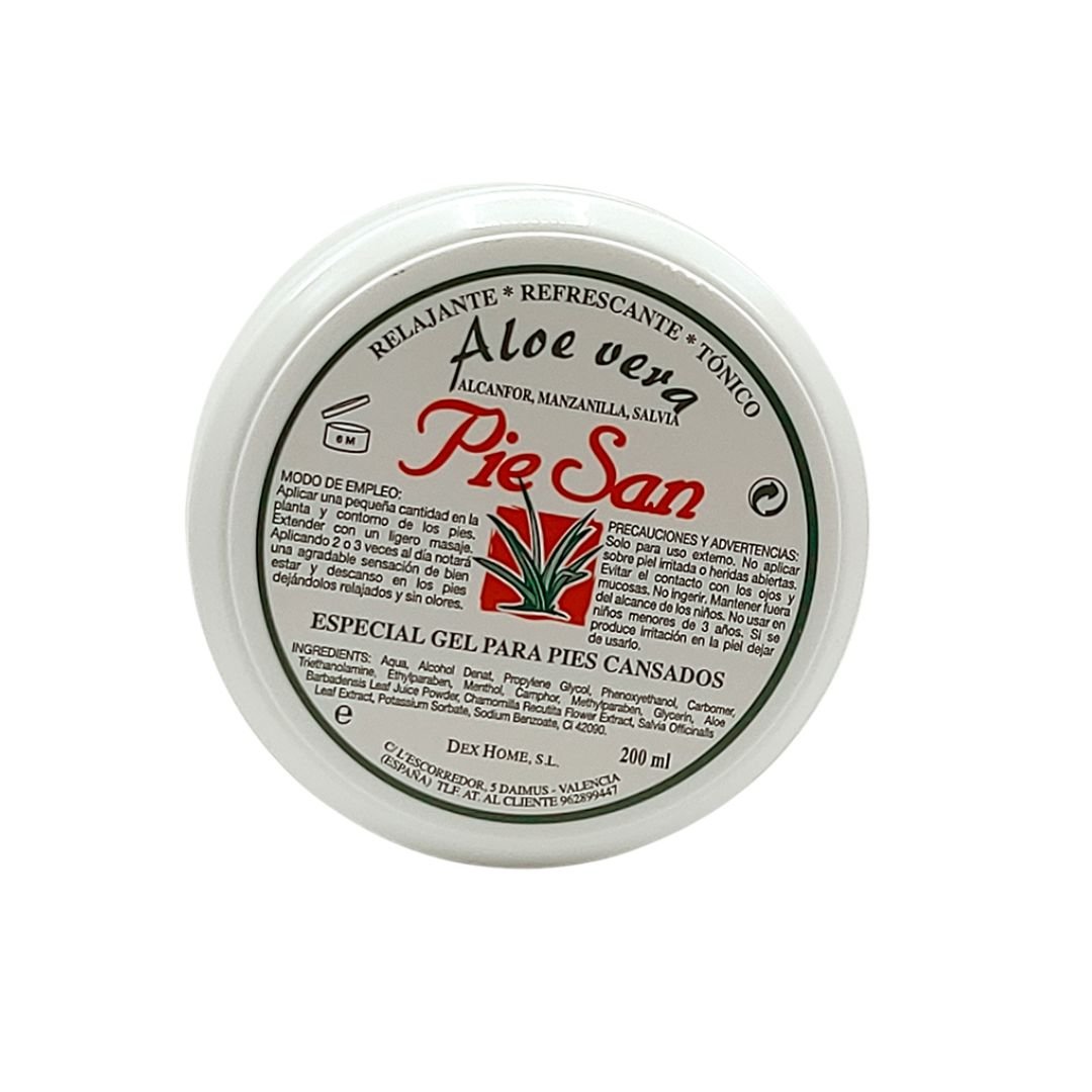 PieSan Gel Aloe Vera para el cuidado de pies y piernas de Dex Home 