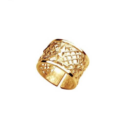 ANILLO TRAMA ORO ROSA [1]