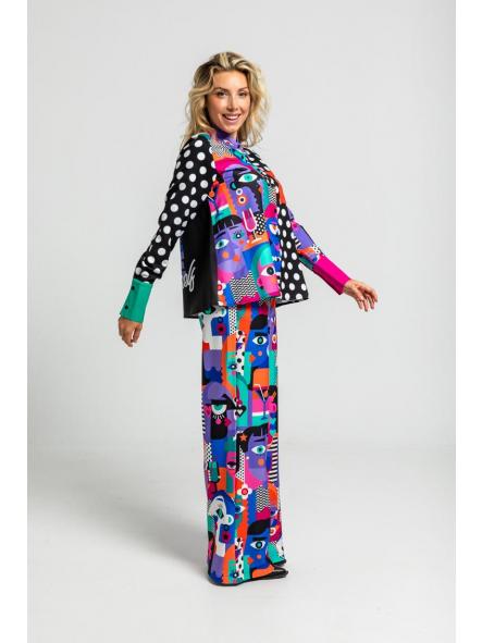 Camisa Combinada De Estampado Geométrico Caras Picasso - ImPERFECTA de la marca lolina [1]