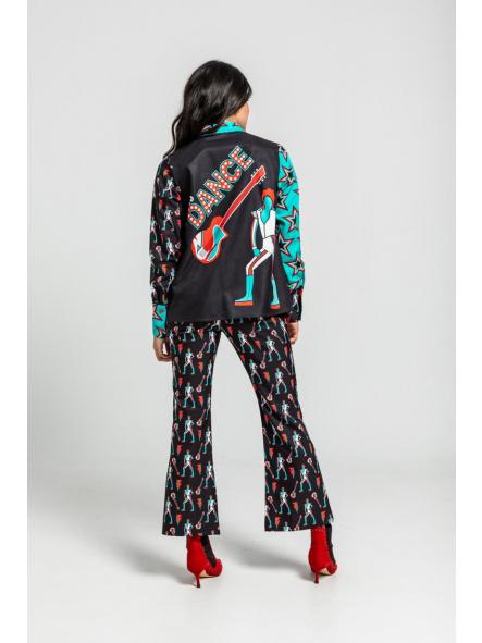 Camisa Combinada De Estampado De Estrellas Bowie - Starwoman de la marca lolina [1]