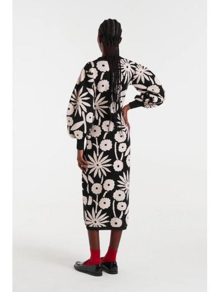 Vestido midi jacquard con estampado Tofu de la marca compañía fantástica [1]