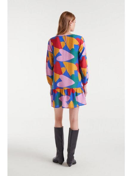 Vestido corto crepé ligero con estampado Cupido de la marca compañía fantástica [1]