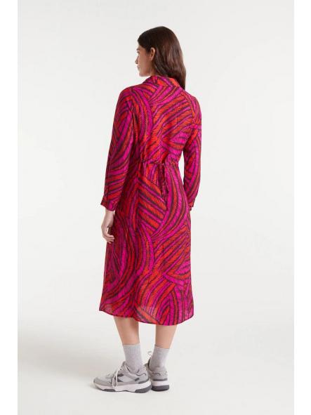 Vestido midi crepé ligero con estampado Fedora de la marca compañía fantástica [1]