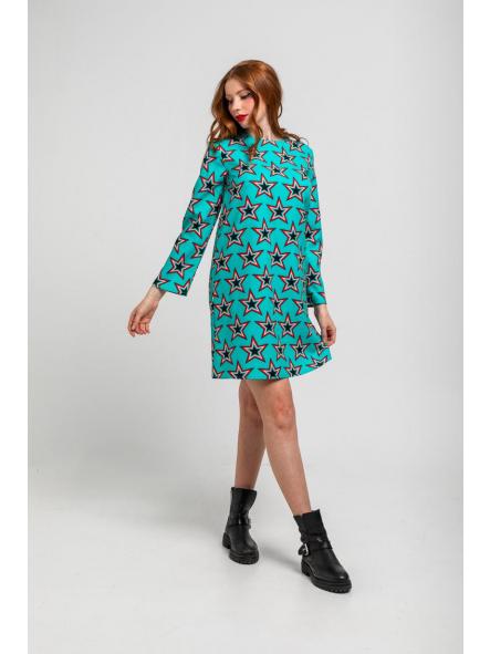 Vestido Cuello Redondo Corte A De Estampado De Estrellas Bowie - Starwoman de la marca lolina [2]