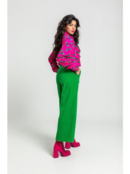 Camisa Sencilla De Estampado De Perritos Fuscia Y Verde - Más Rara Que Un Perro Verde de la marca lolina [2]