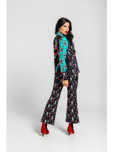 Camisa Combinada De Estampado De Estrellas Bowie - Starwoman de la marca lolina [2]