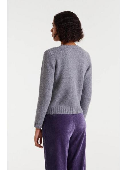 Jersey de punto gris con detalles en lentejuela de la marca compañía fantástica [2]