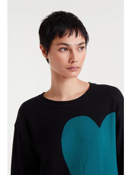 Vestido midi jacquard con estampado Super Green Heart de la marca compañía [2]