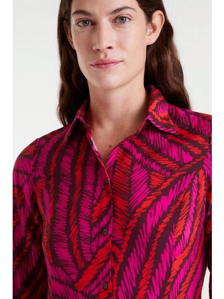 Vestido midi crepé ligero con estampado Fedora de la marca compañía fantástica [2]