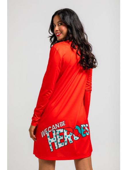 Vestido Mini Rojo De Estampado Bowie - We Can Be Heroes de la marca lolina [3]