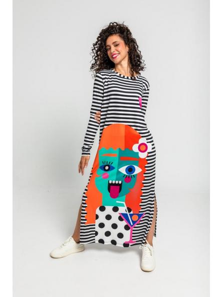 Vestido Camiseta De Estampado Geométrico Caras Picasso - Imperfecta de la marca lolina [3]