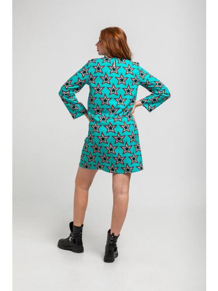 Vestido Cuello Redondo Corte A De Estampado De Estrellas Bowie - Starwoman de la marca lolina [3]