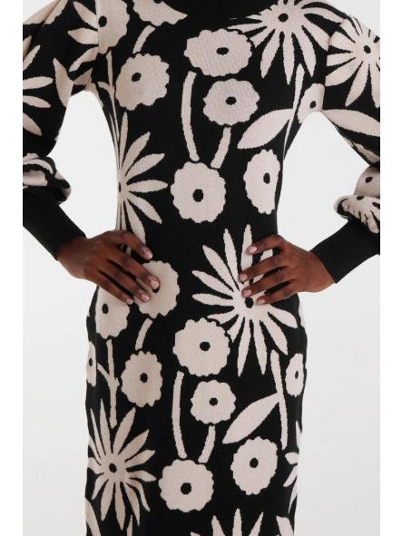 Vestido midi jacquard con estampado Tofu de la marca compañía fantástica [3]