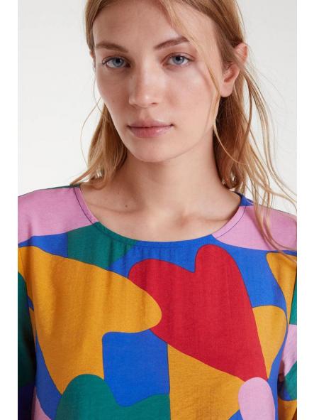 Vestido corto crepé ligero con estampado Cupido de la marca compañía fantástica [3]