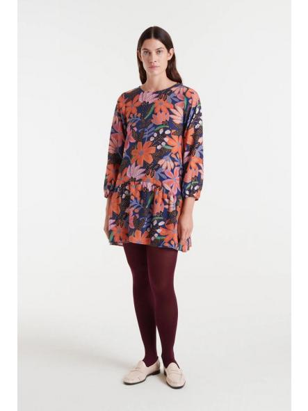 Vestido corto crepé ligero con estampado Tigerlily de la marca compañía fantástica