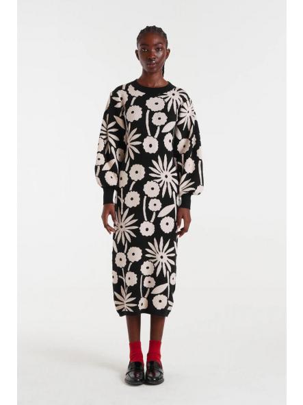 Vestido midi jacquard con estampado Tofu de la marca compañía fantástica [0]