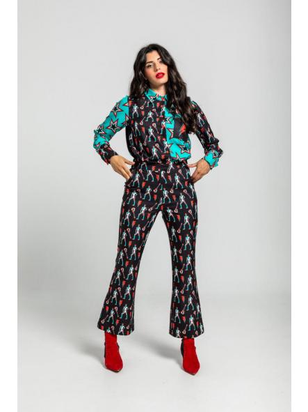 Camisa Combinada De Estampado De Estrellas Bowie - Starwoman de la marca lolina [0]