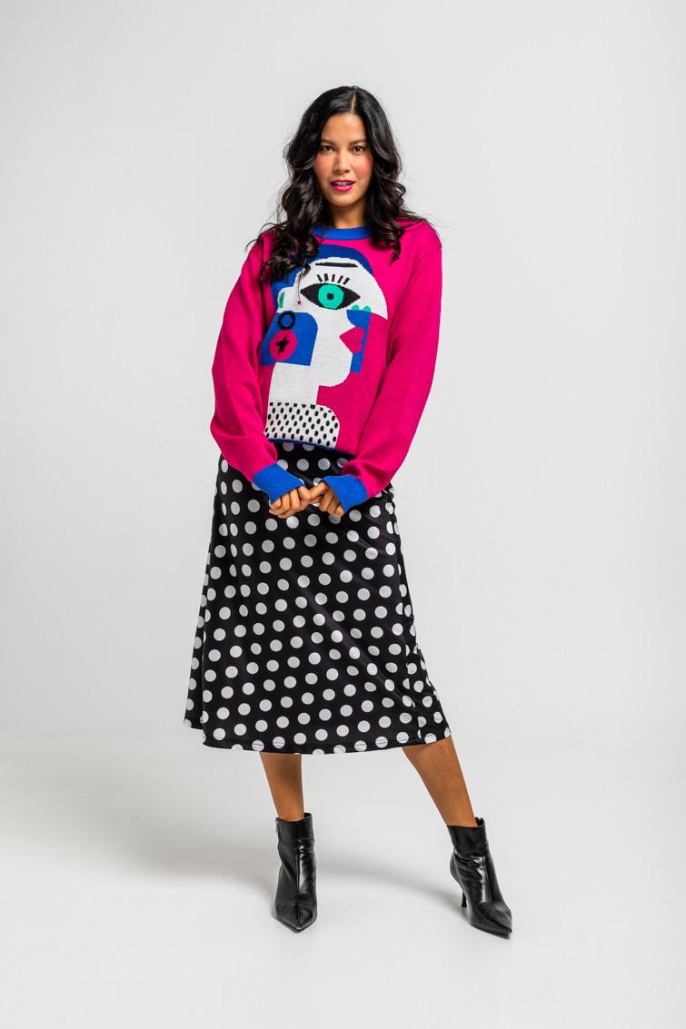 Suéter Sencillo Tejido Cara Picassiana - Guapa de la marca lolina