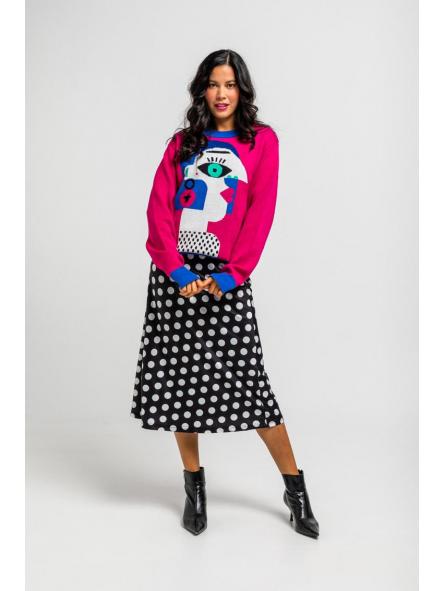 Suéter Sencillo Tejido Cara Picassiana - Guapa de la marca lolina