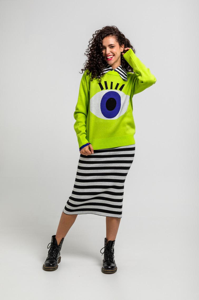 Suéter Sencillo Tejido De Ojos, Corazones Y Bocas - Love Yourself de la marca lolina