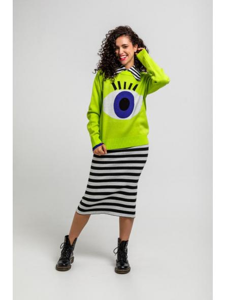 Suéter Sencillo Tejido De Ojos, Corazones Y Bocas - Love Yourself de la marca lolina