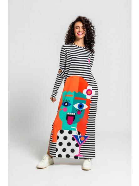 Vestido Camiseta De Estampado Geométrico Caras Picasso - Imperfecta de la marca lolina [0]