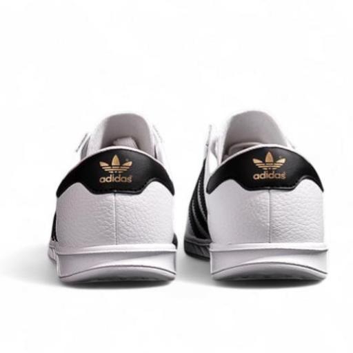 Adidas Hamburg Blanco con Líneas Negras – Zapatillas Retro de Ante y Suela Goma [3]