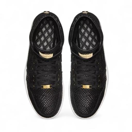 Air Jordan 1 Pinnacle Black Hombre – Cuero Negro Premium y Detalles Oro 24K Edición Limitada [3]