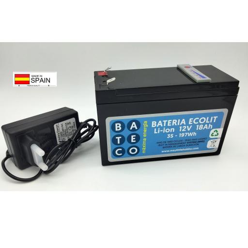 Batería de litio multiuso BATECO ECOLIT 12v-18Ah 